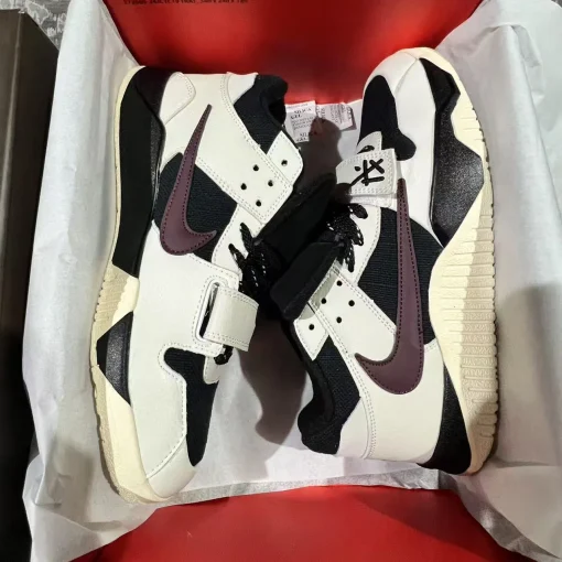 Travis Scott x Jumpman Jack Black White Burgundy Shoes Sneakers – nk0004565 - Image 11