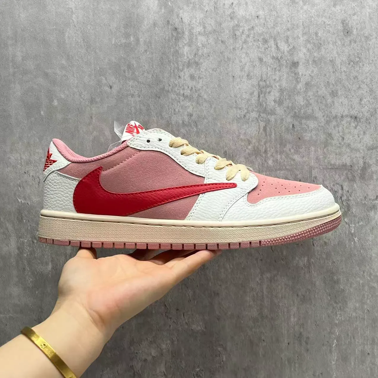 Travis Scott x AJ 1 Low OG Shy Pink Shoes Sneakers – nk0004567 - Image 7