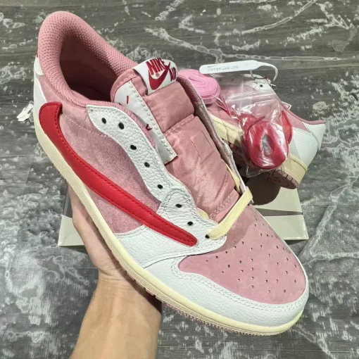 Travis Scott x AJ 1 Low OG Shy Pink Shoes Sneakers – nk0004567 - Image 6