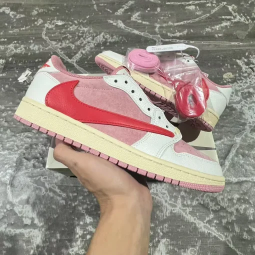 Travis Scott x AJ 1 Low OG Shy Pink Shoes Sneakers – nk0004567 - Image 3