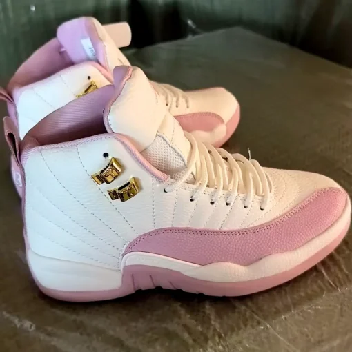 AJ 12 White Pink Shoes Sneakers - nk0004590 - Image 5