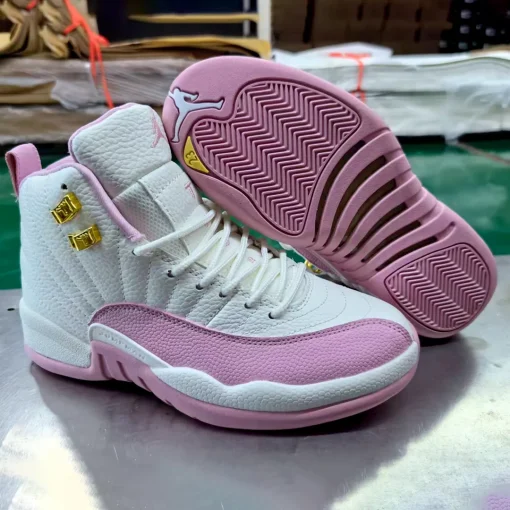 AJ 12 White Pink Shoes Sneakers - nk0004590 - Image 3