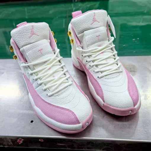 AJ 12 White Pink Shoes Sneakers - nk0004590 - Image 4