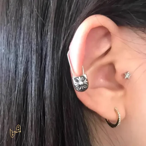 CH Safety Pin Earrings - CH0148 - Image 5