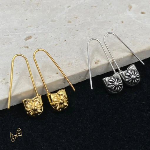 CH Safety Pin Earrings - CH0148 - Image 2