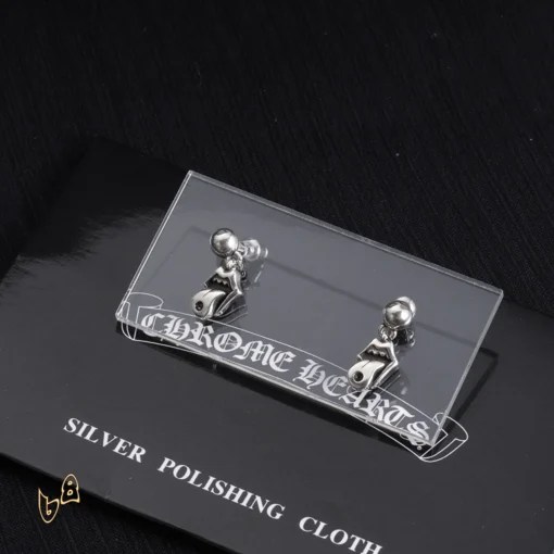 CH Cross Flower Earrings - CH0152 - Image 3