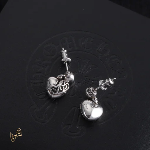CH Vine Heart Drop Earrings - CH0153 - Image 4
