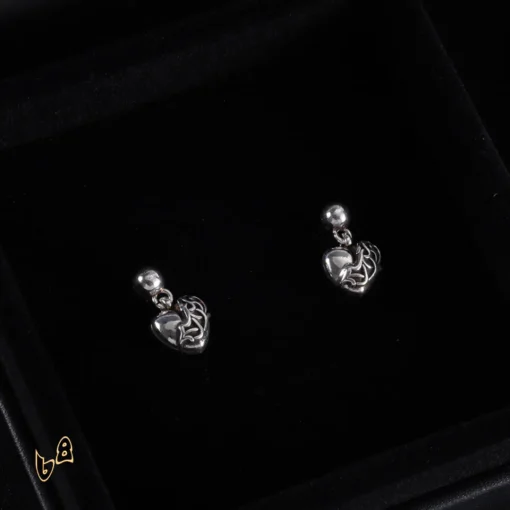 CH Vine Heart Drop Earrings - CH0153 - Image 3