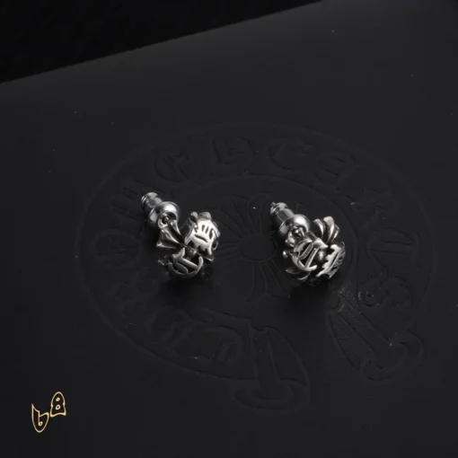 CH Flower Engraved Earrings - CH0154 - Image 5