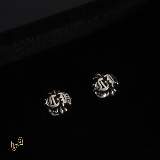 CH Flower Engraved Earrings - CH0154 - Image 4