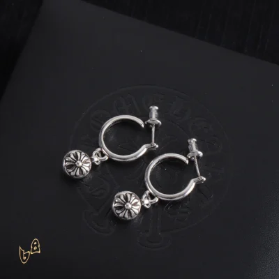 CH Cross Ball Flower Earrings - CH0155