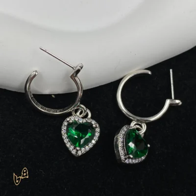 CH Vine Heart Drop Earrings - CH0156 - Silver 1