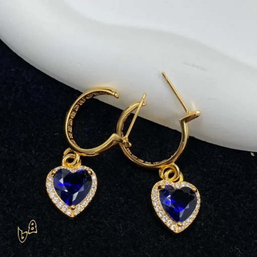 CH Vine Heart Drop Earrings - CH0156 - Image 3