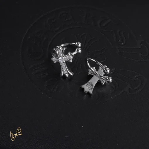 CH Cross Hoop Earrings - CH0165 - Image 6