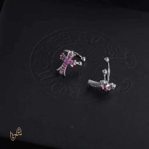 CH Cross Hoop Earrings - CH0165 - Image 5