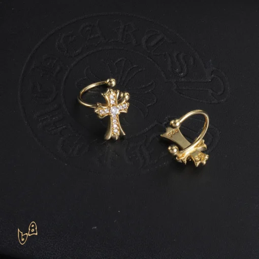 CH Cross Hoop Earrings - CH0165 - Image 3
