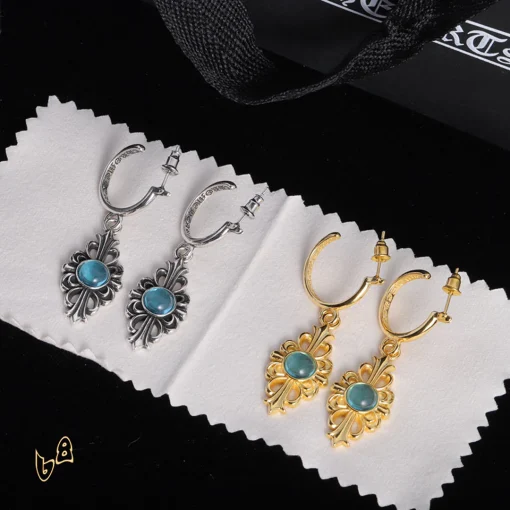 CH Gemstone Stud Earrings - CH0164 - Image 5
