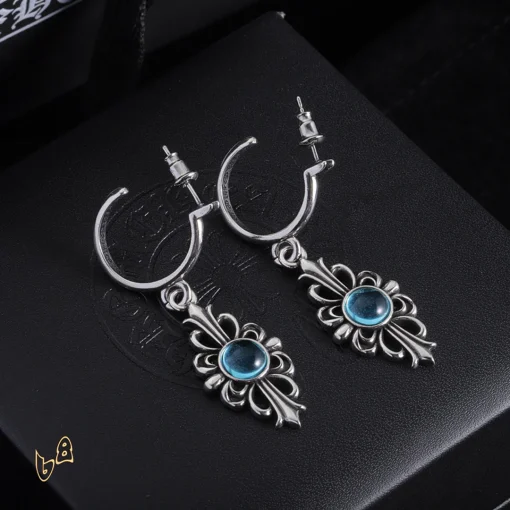 CH Gemstone Stud Earrings - CH0164 - Image 3