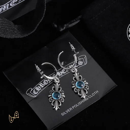 CH Gemstone Stud Earrings - CH0164 - Image 4