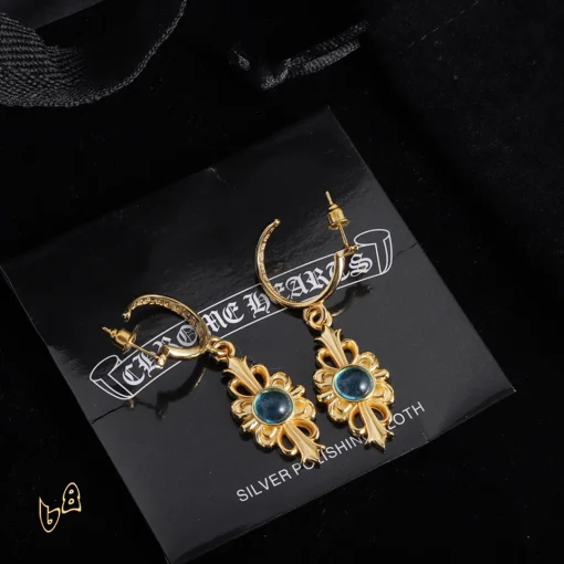 CH Gemstone Stud Earrings - CH0164 - Image 2