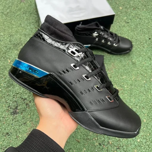 AJ 17 Low Black Patent Shoes Sneakers – nk0004597 - Image 3
