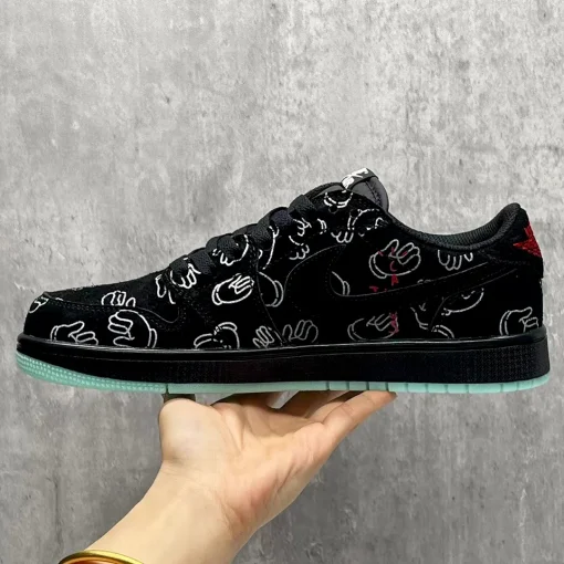 Travis Scott x KAWS x AJ 1 Low OG Black Shoes Sneakers – nk0004637 - Image 7