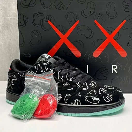 Travis Scott x KAWS x AJ 1 Low OG Black Shoes Sneakers – nk0004637 - Image 4