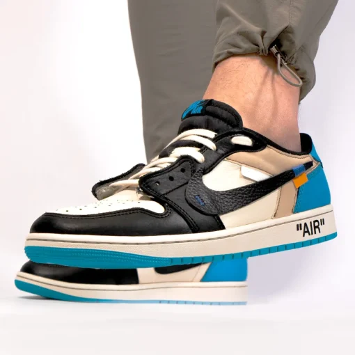 [Premium] Travis Scott x OW x AJ 1 Low OG UNC Shoes Sneakers – nk0004645 - Image 9