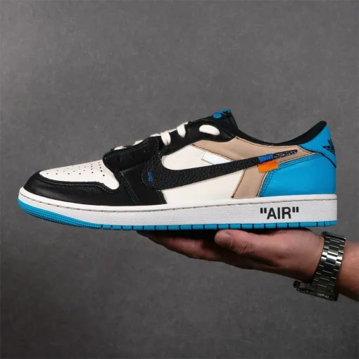 [Premium] Travis Scott x OW x AJ 1 Low OG UNC Shoes Sneakers – nk0004645 - Image 7