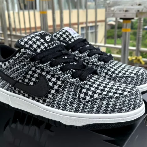 Harris Tweed x Dunk Low Black Phantom Shoes Sneakers - nk0004664 - Image 4