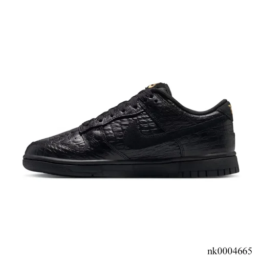 Dunk Low Black Croc Skin Shoes Sneakers - nk0004665 - Image 2