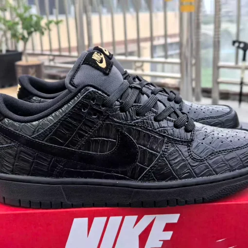 Dunk Low Black Croc Skin Shoes Sneakers - nk0004665 - Image 5