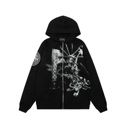 Travis Scott Graphic Print Hoodie Zip - TS0018 - M