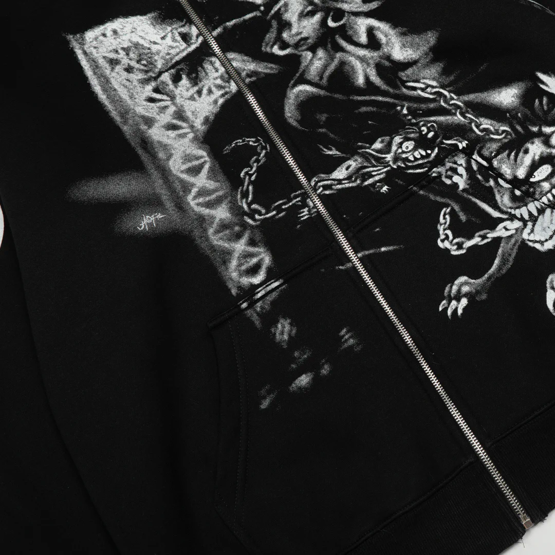 Travis Scott Graphic Print Hoodie Zip - TS0018 - Image 7