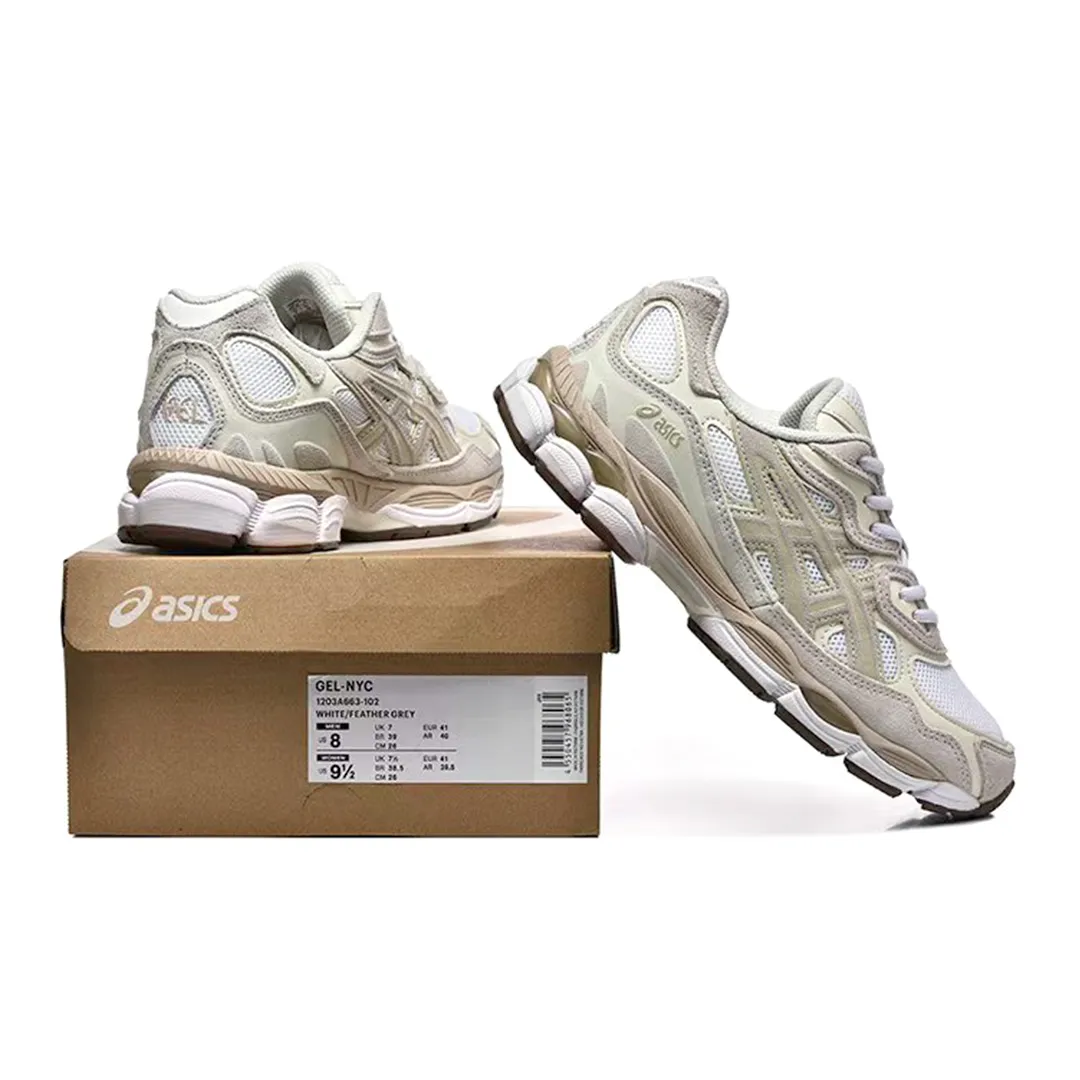 AS Gel NYC White Oyster Grey Shoes Sneakers - as0000011 - Image 4