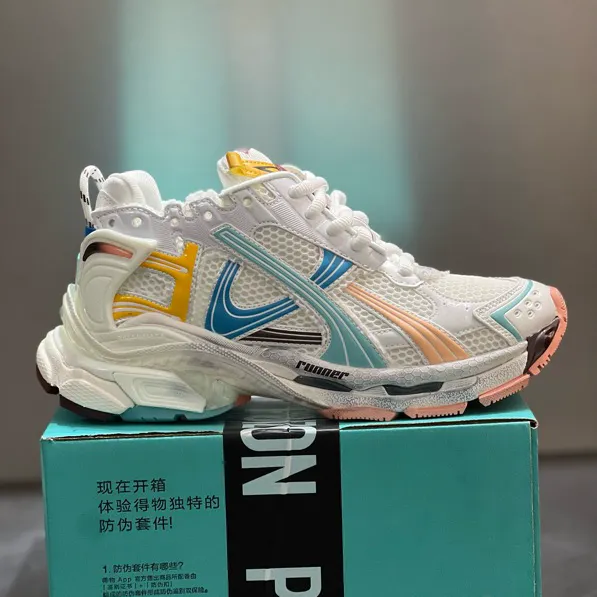 BLCG Runner Worn-Out White Blue PinkShoes Sneakers - bl0000035 - Image 3