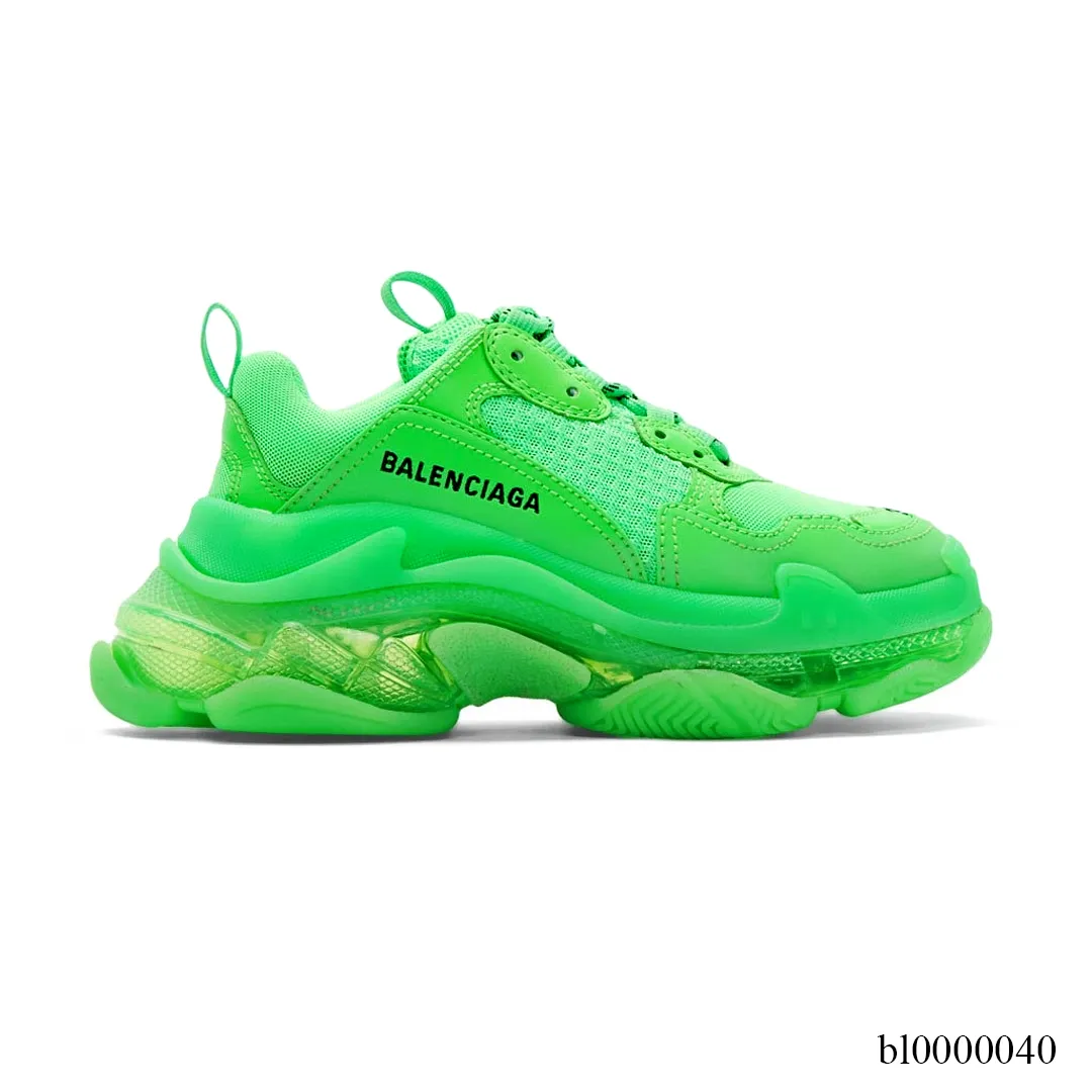 BLCG Triple S Clear Sole Neon Green Shoes Sneakers - bl0000040