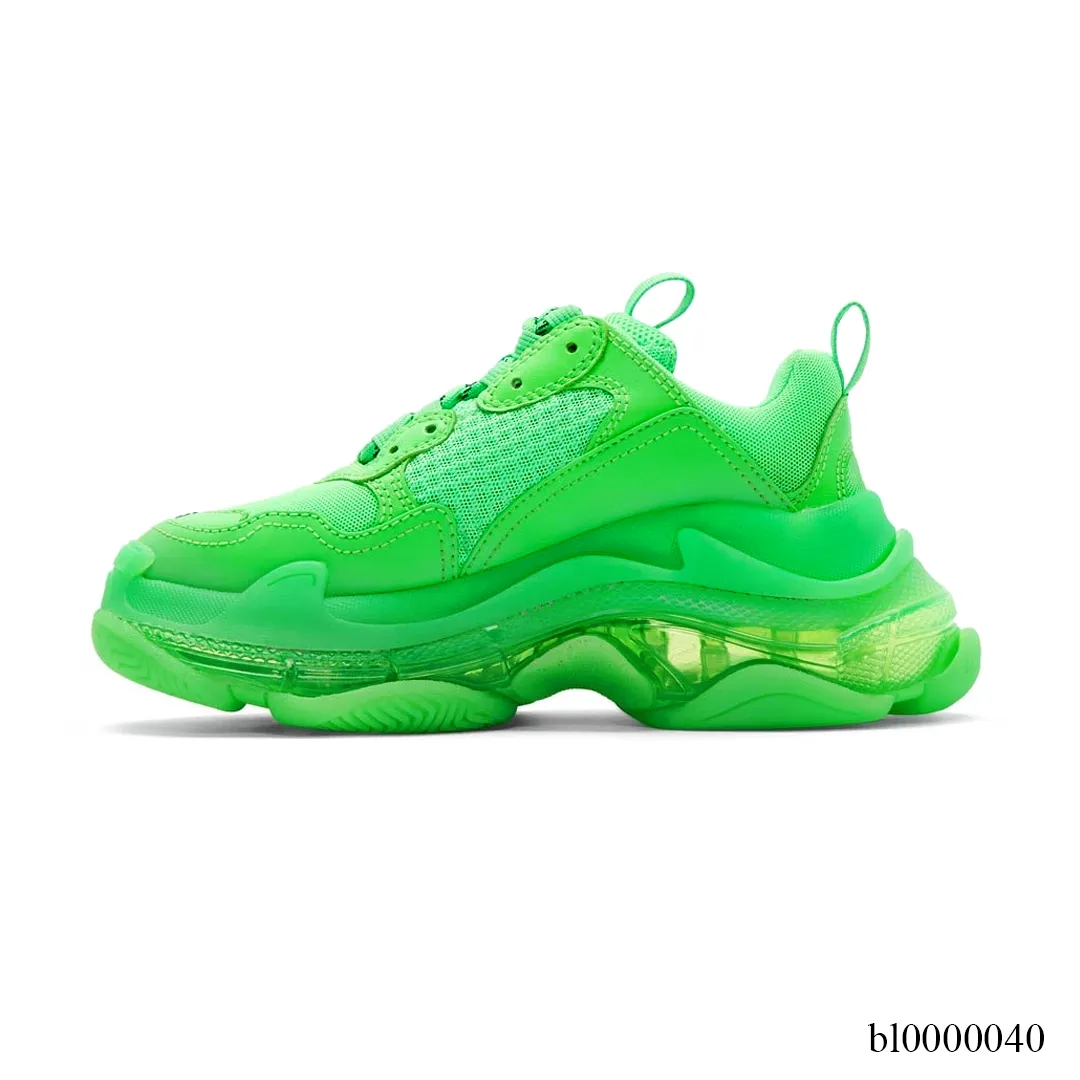 BLCG Triple S Clear Sole Neon Green Shoes Sneakers - bl0000040 - Image 2