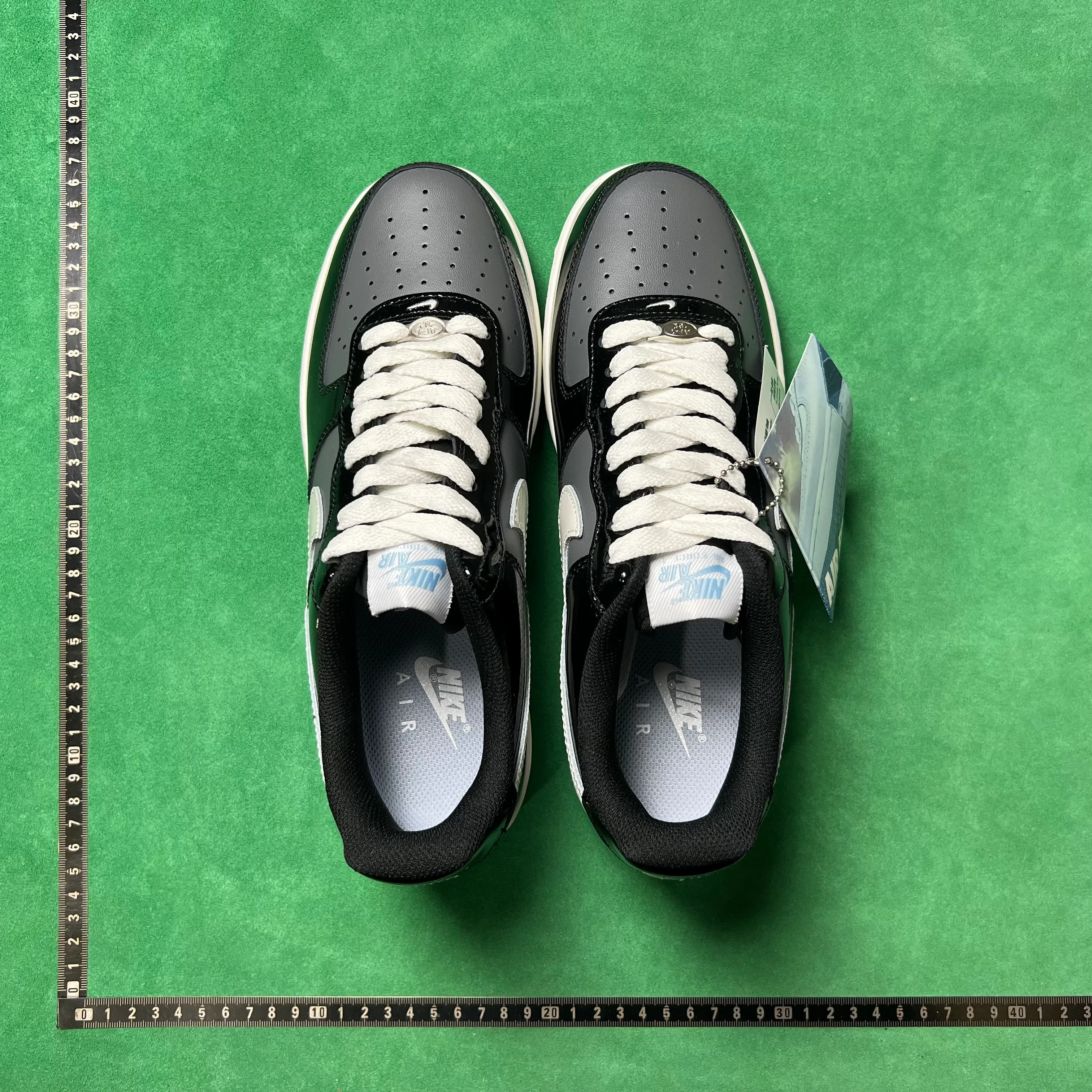 AF 1 Low Black Iron Grey Patent Shoes Sneakers – nk0000638 - Image 9