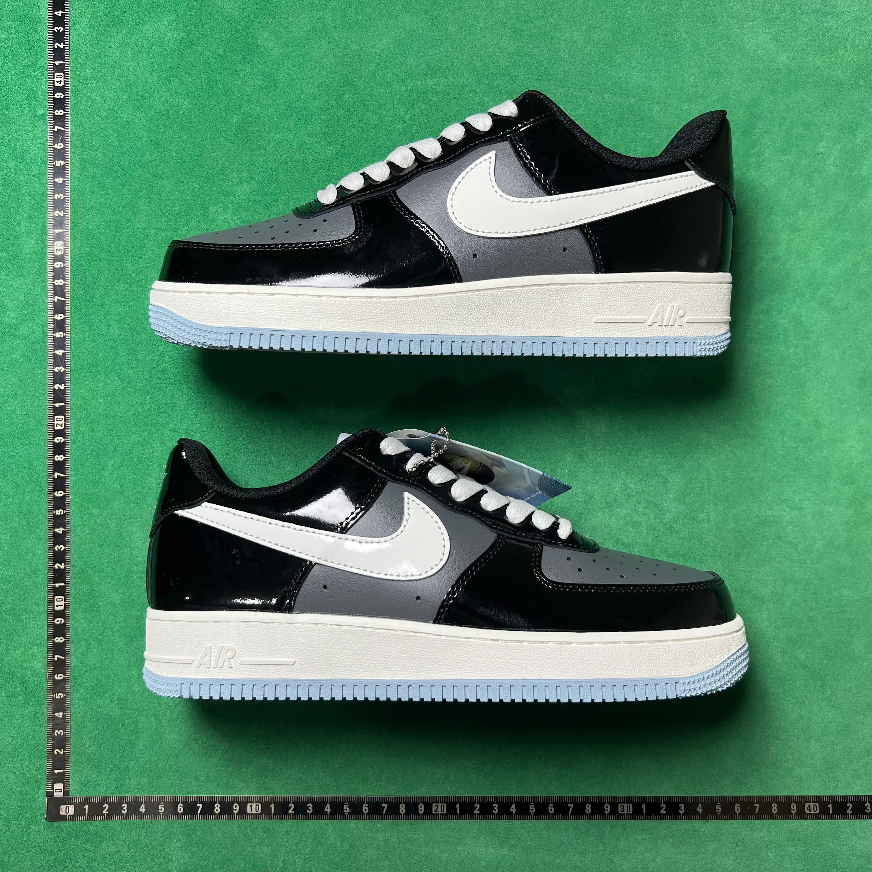 AF 1 Low Black Iron Grey Patent Shoes Sneakers – nk0000638 - Image 7