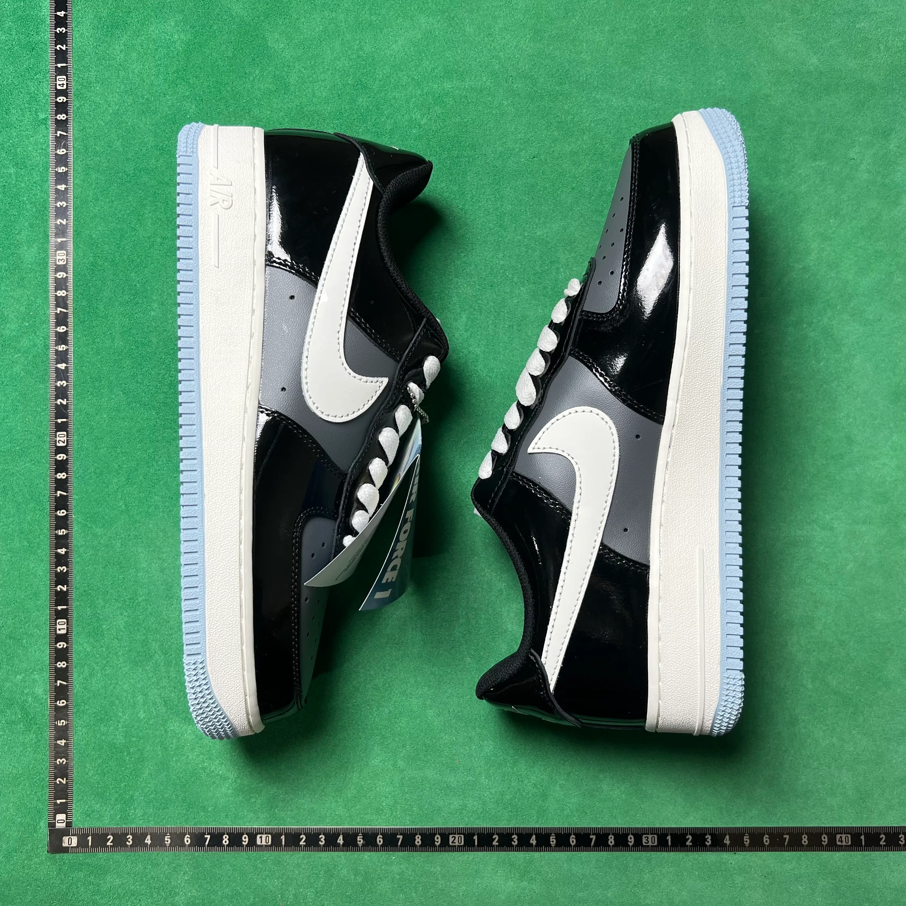 AF 1 Low Black Iron Grey Patent Shoes Sneakers – nk0000638 - Image 6