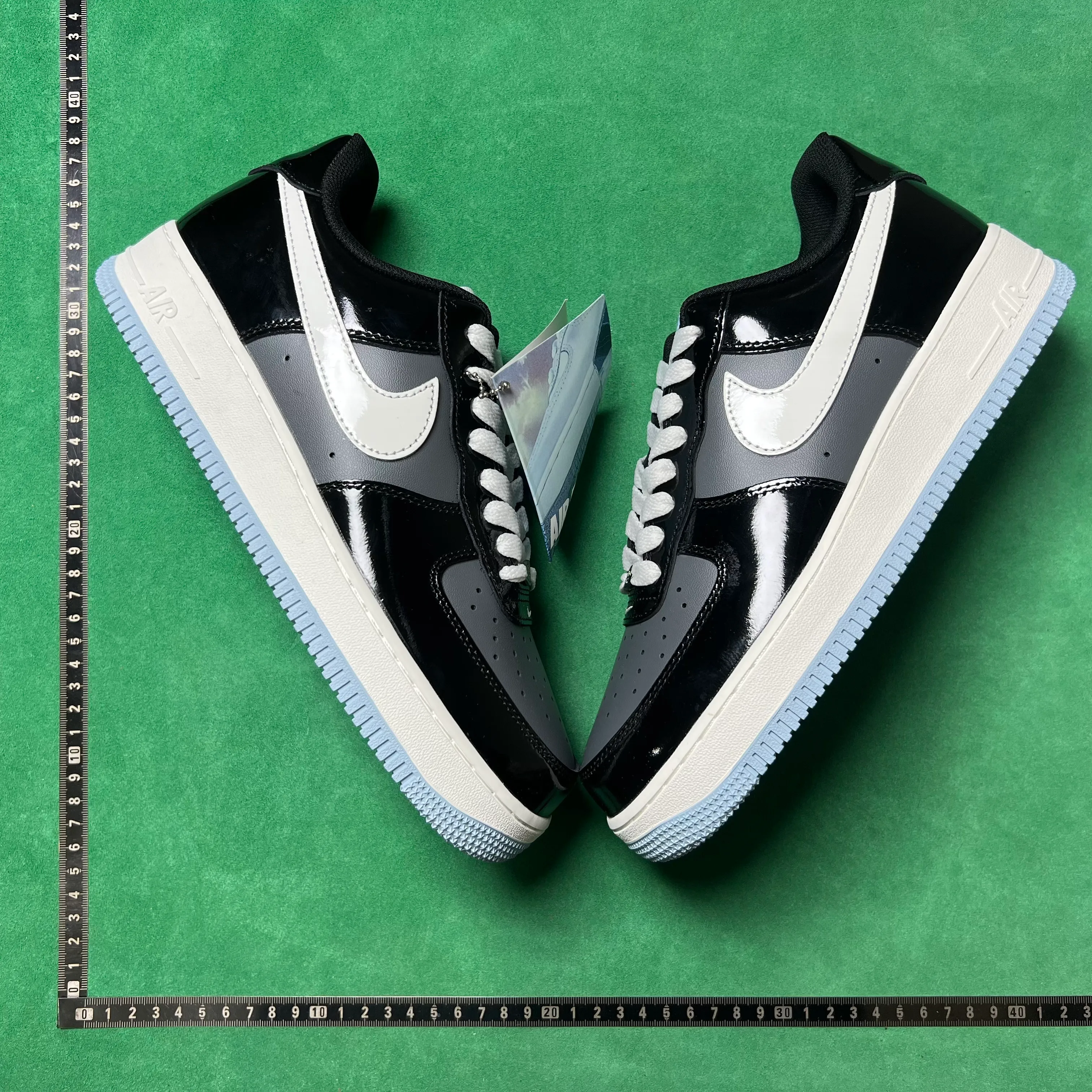 AF 1 Low Black Iron Grey Patent Shoes Sneakers – nk0000638 - Image 5