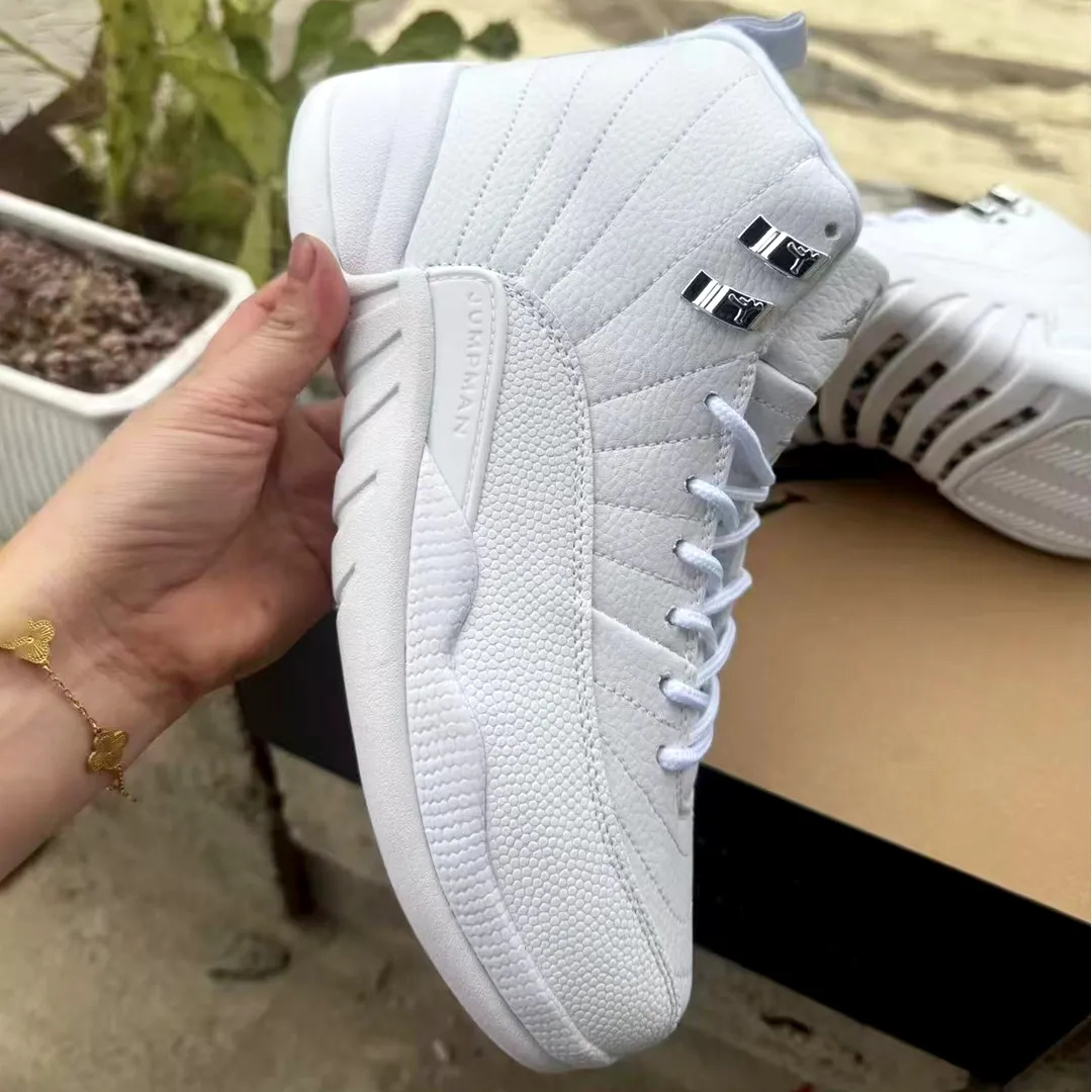 AJ 12 Triple White Shoes Sneakers - nk0004696 - Image 3