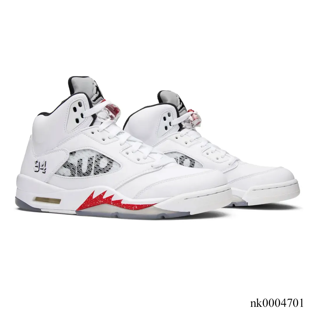 SUP x AJ 5 White Shoes Sneakers - nk0004701 - Image 3