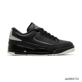AJ 2/3 Black Metallic Silver Shoes Sneakers - nk0004741