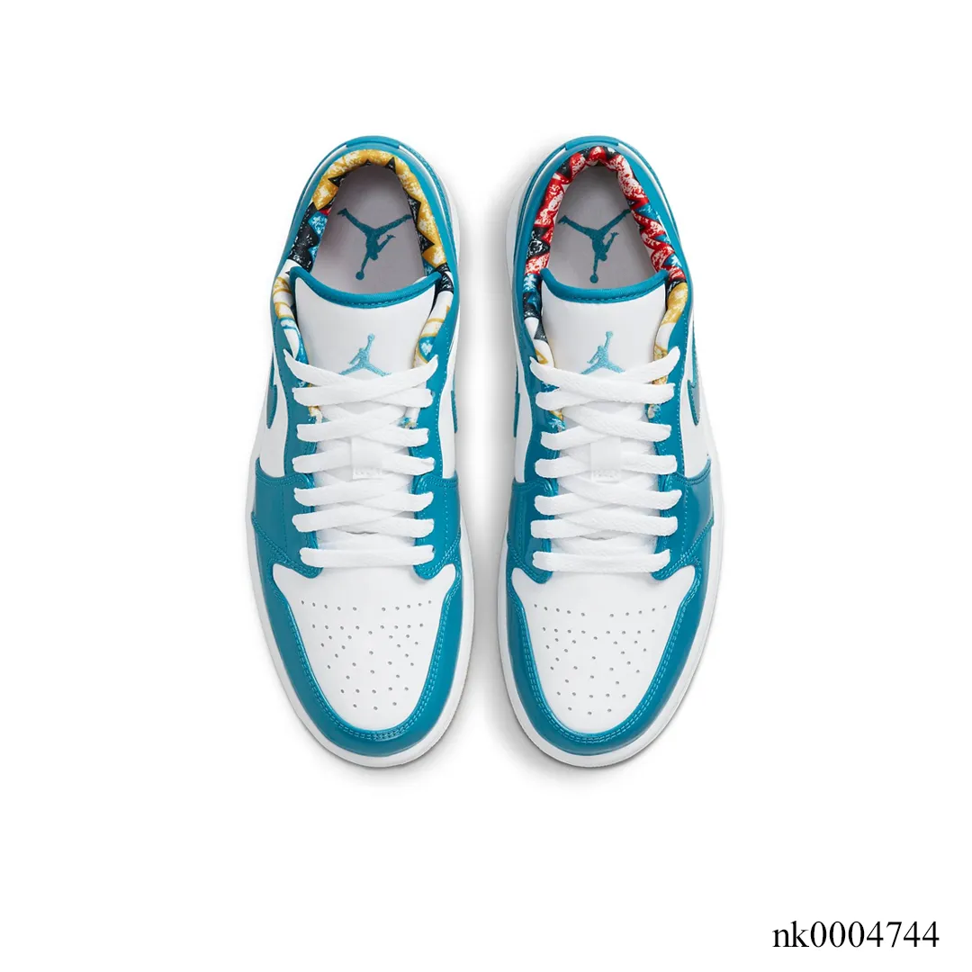 AJ 1 Low SE Barcelona Cyber Teal Shoes Sneakers – nk0004744 - Image 4