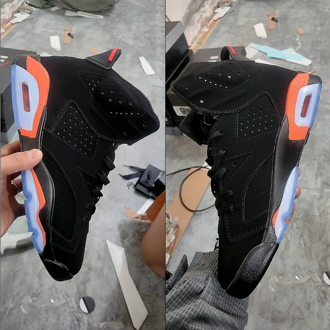 AJ 6 Black Infrared Orange Shoes Sneaker - nk0004758 - Image 6