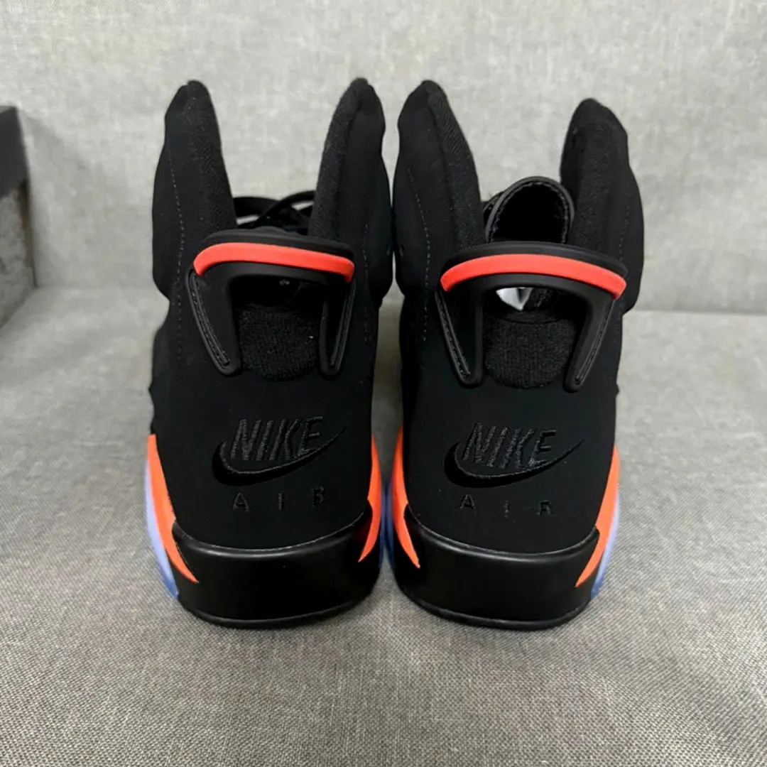 AJ 6 Black Infrared Orange Shoes Sneaker - nk0004758 - Image 9