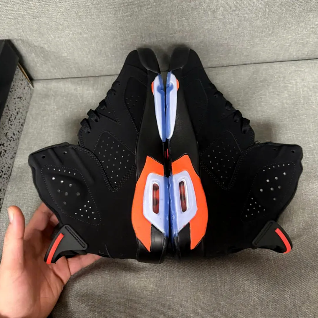 AJ 6 Black Infrared Orange Shoes Sneaker - nk0004758 - Image 8