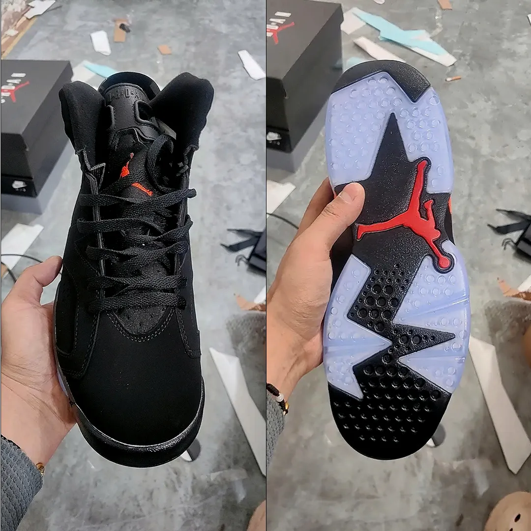 AJ 6 Black Infrared Orange Shoes Sneaker - nk0004758 - Image 7